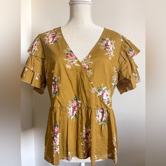 NWT Madewell Corsage Floral Peplum Blouse | Size 12 - Picture 13 of 13